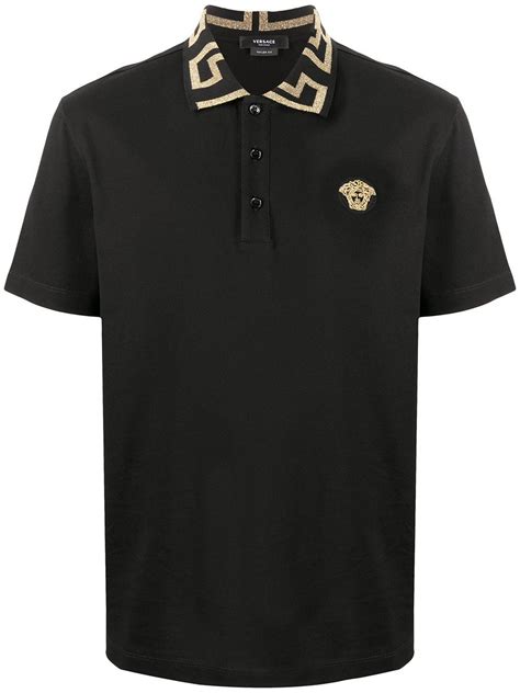 versace polo shirt men free shipping|Versace long sleeve polo.